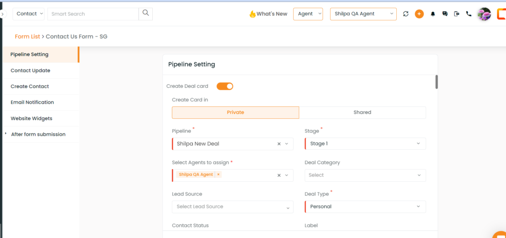 New UI and New Sections in Form Settings - InsuredMine CRM