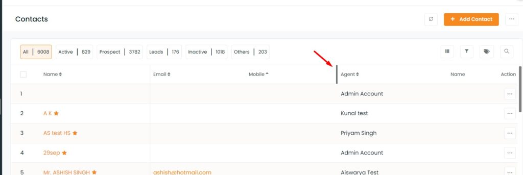 Resize the table column size - InsuredMine CRM